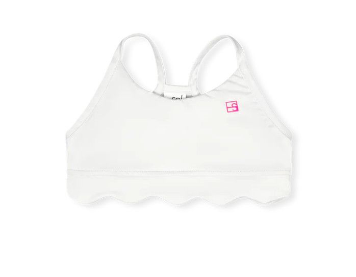 Beca Scallop Sports Bra- White Coconut