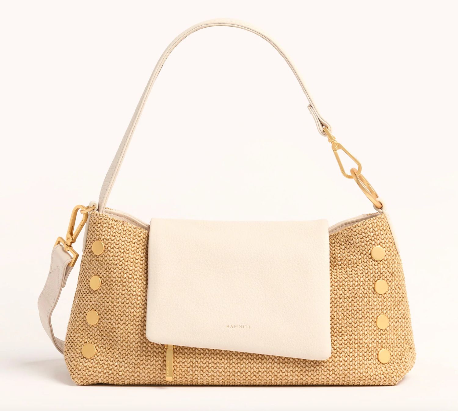 Hammitt VIP Satchel- Calla Lily White Raffia