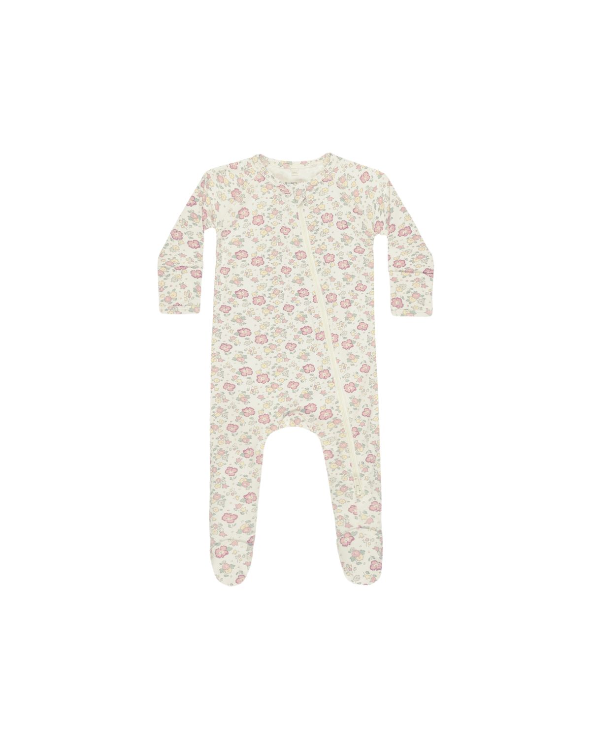 Bamboo Zip Footie- Bloom 