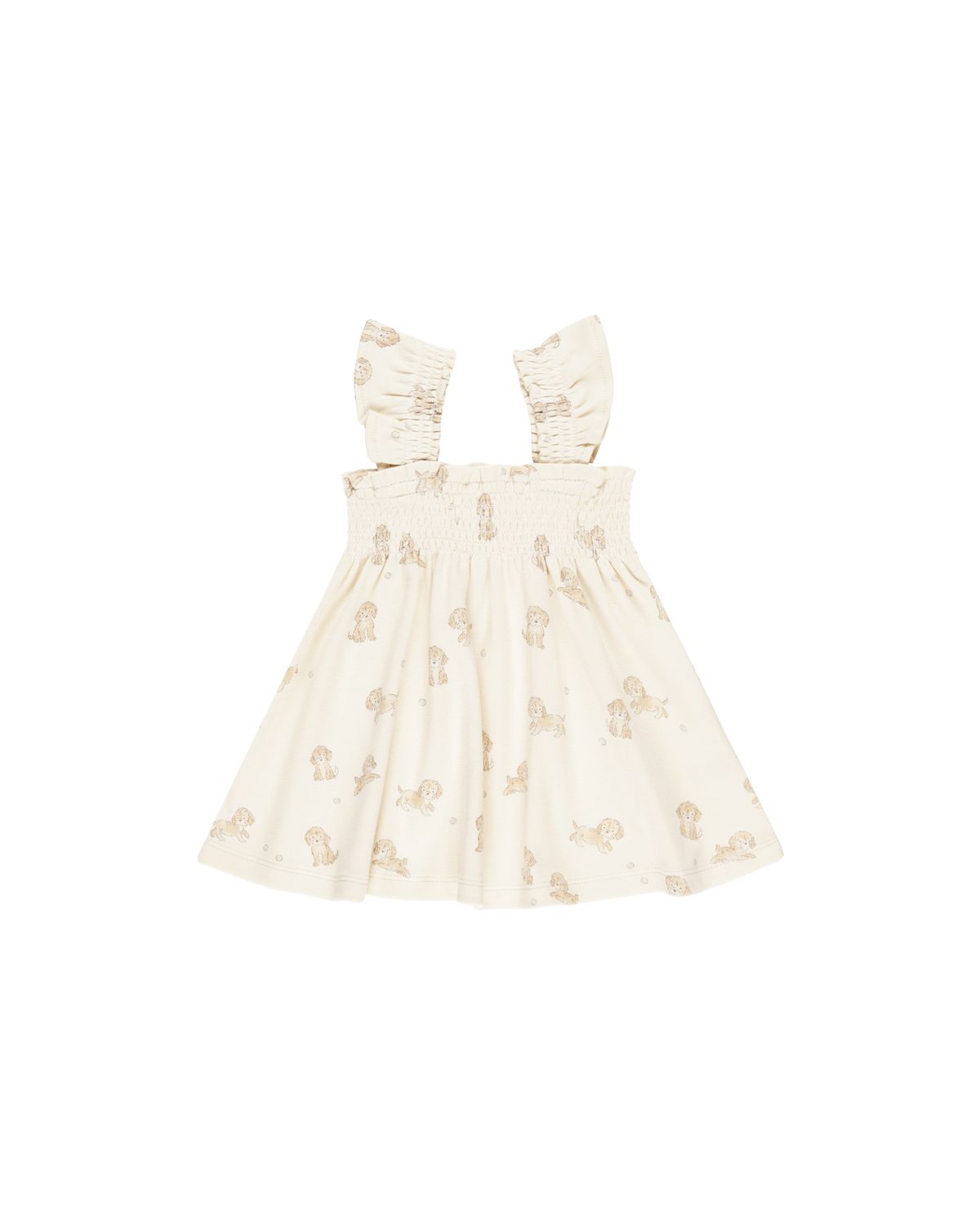Smocked Jersey Dress- Puppies