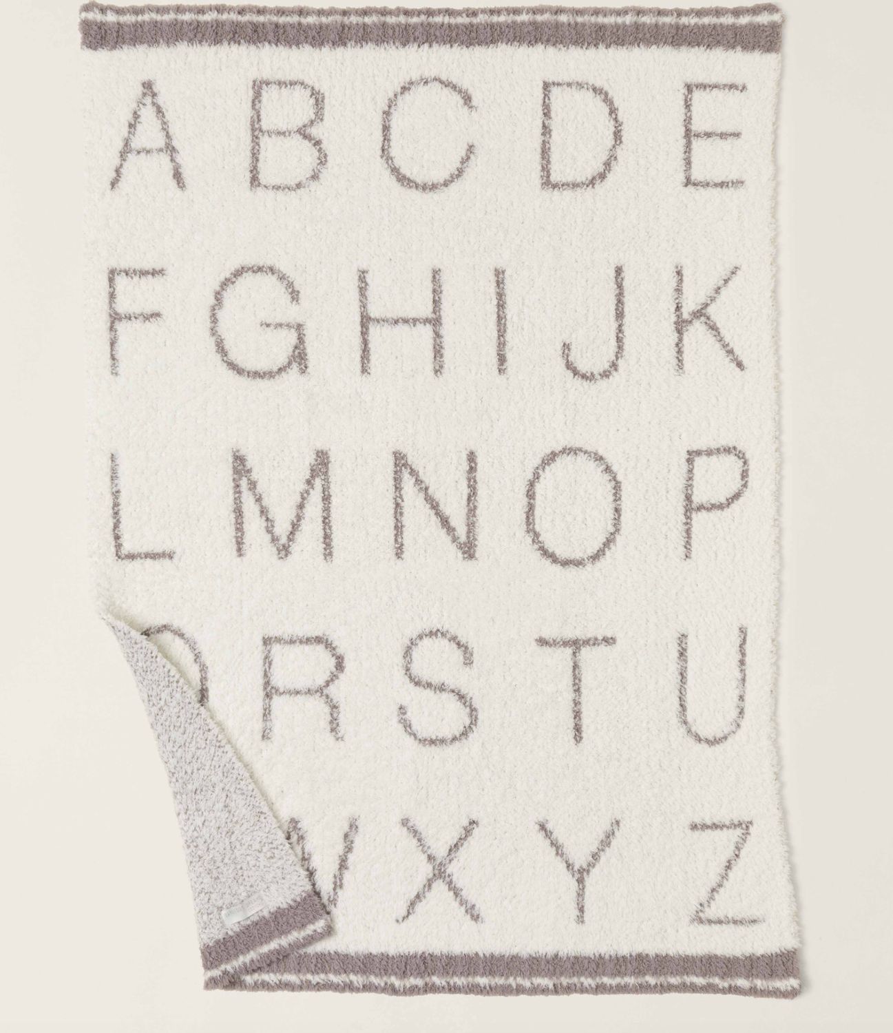BFD CozyChic Alphabet Stroller Blanket- Cream/Beachrock