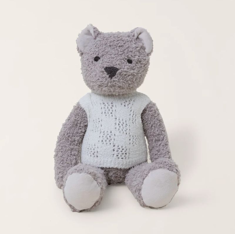 Cozychic Bear Buddie w/ Vest- Taupe Cream