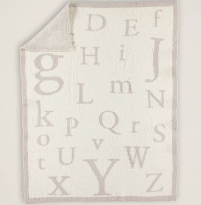BFD Cozychic ABC Blanket Stone/Cream 30x40
