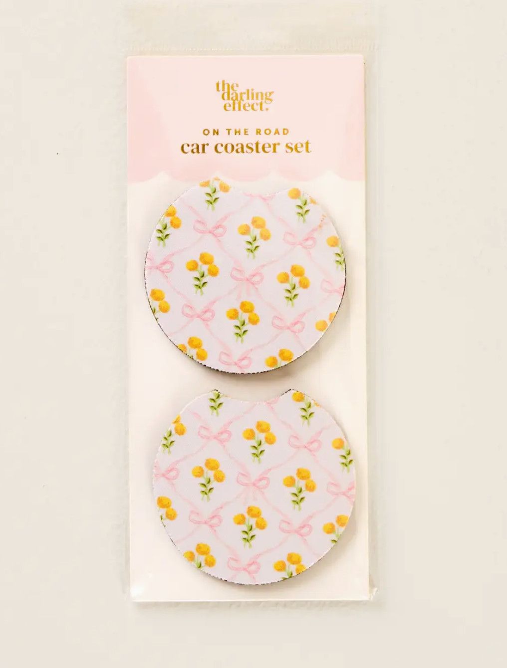 On the Road Car Coaster Set- Marigold Lane Pink