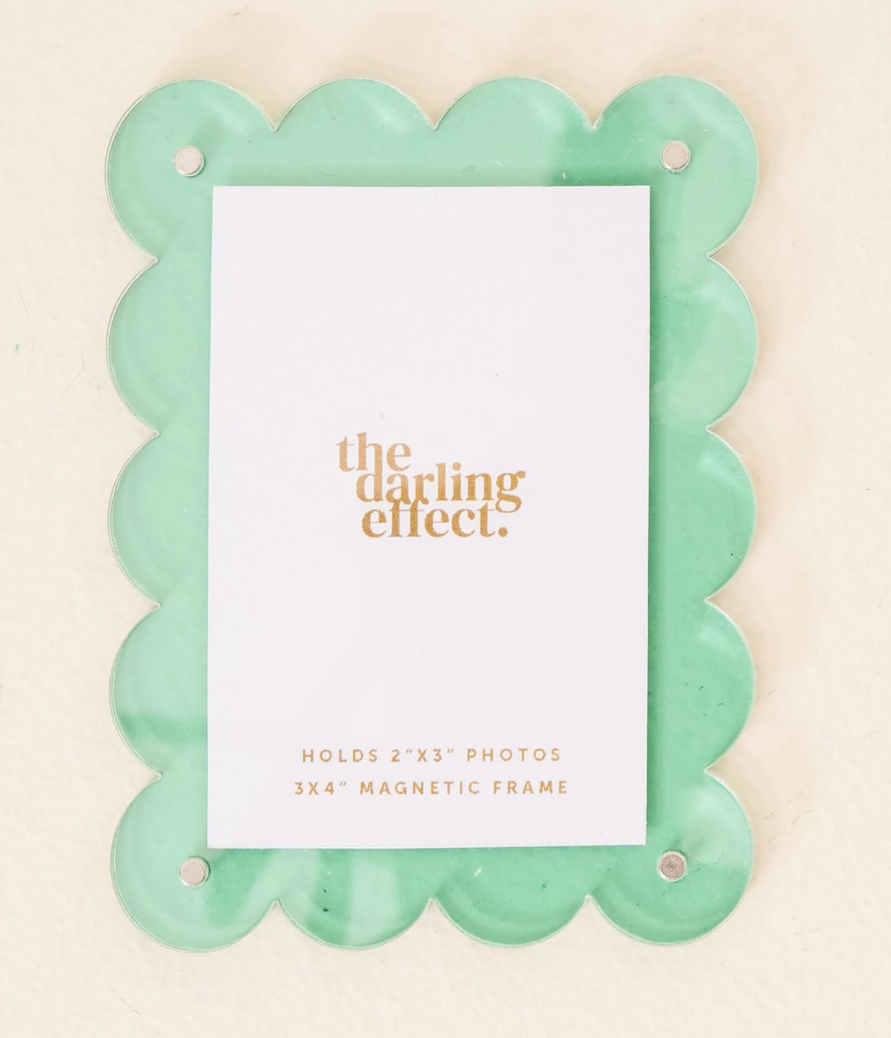 Mini Acrylic Picture Frame Magnet- Mint Green