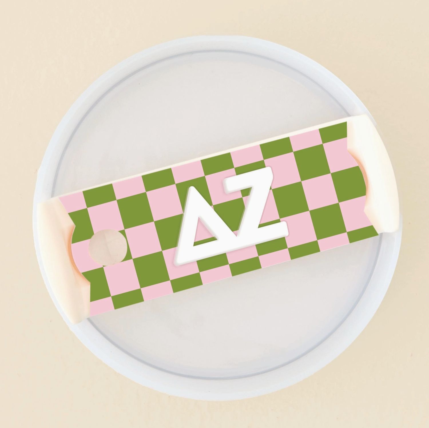 Sorority Tumbler Lid Tag DZ