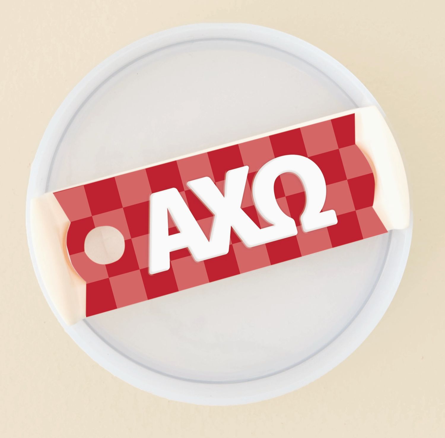 Sorority Tumbler Lid Tag AXO