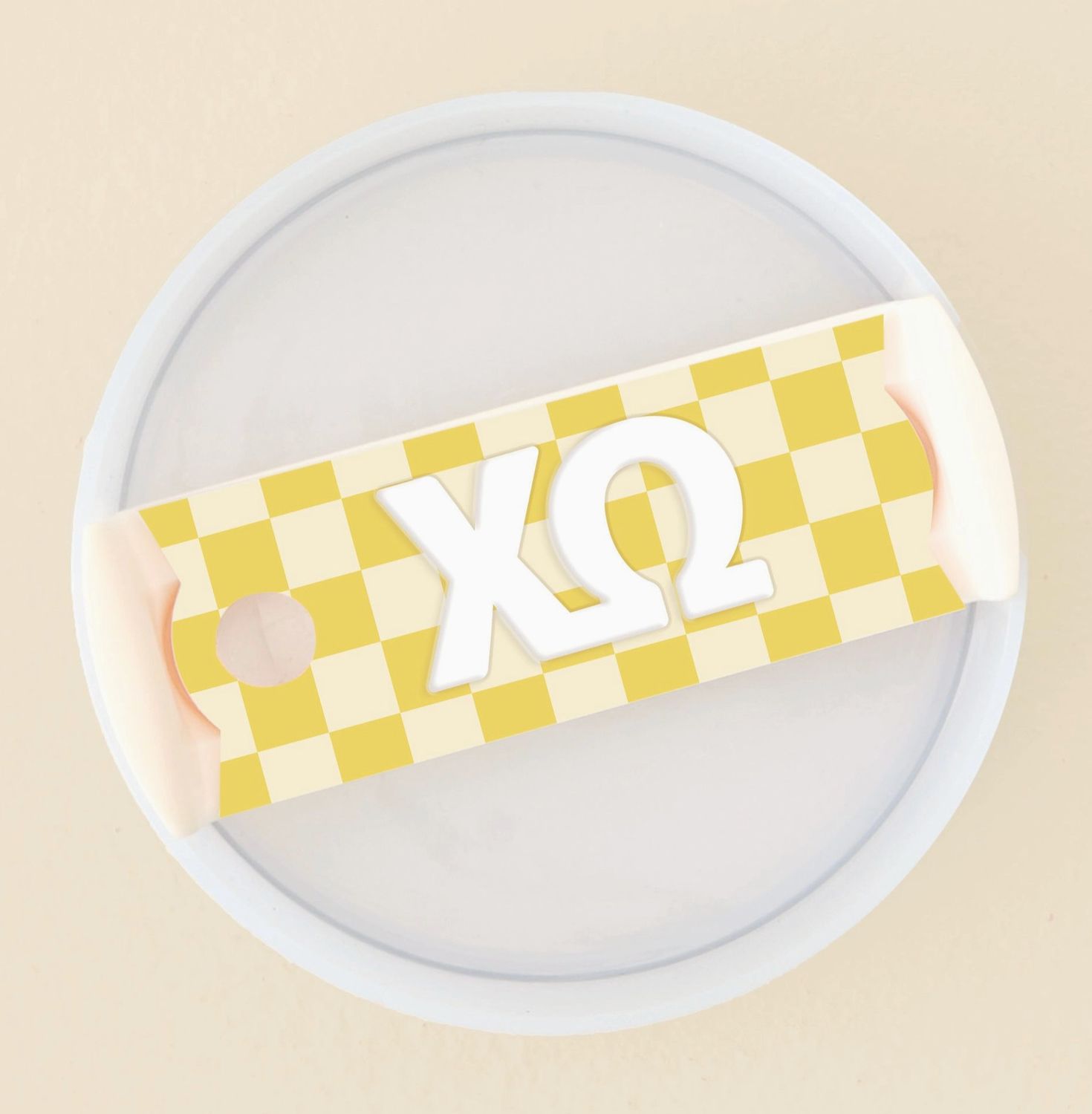 Sorority Tumbler Lid Tag Chi Omega