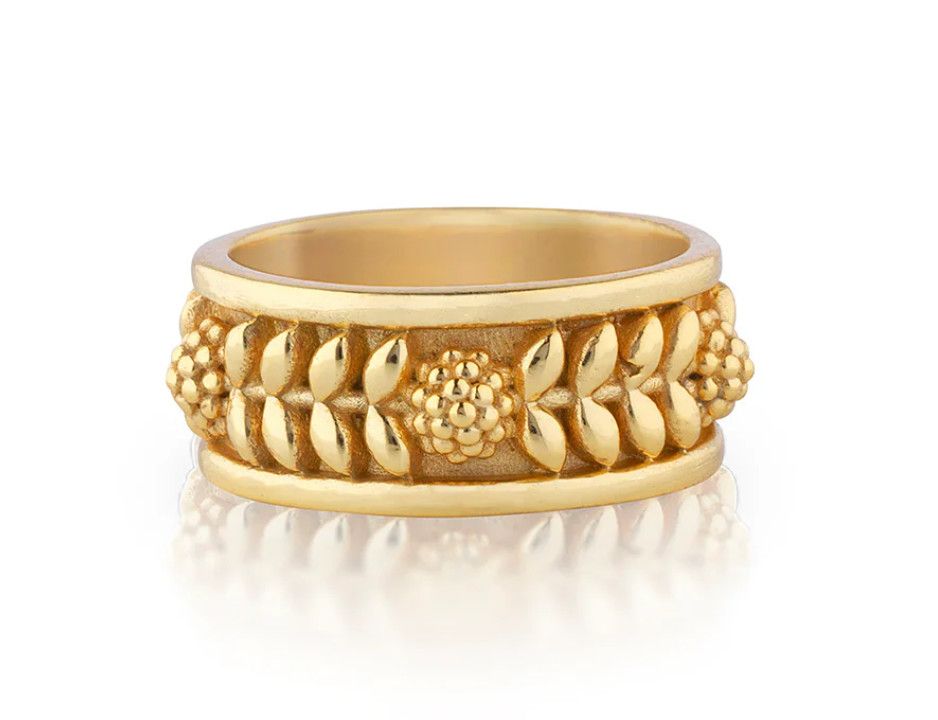 Berry Vine Ring- Size 6- Gold