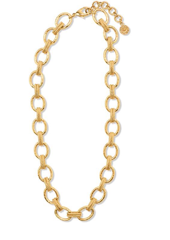 Cleopatra Regal Link Necklace 16" + 2" Gold