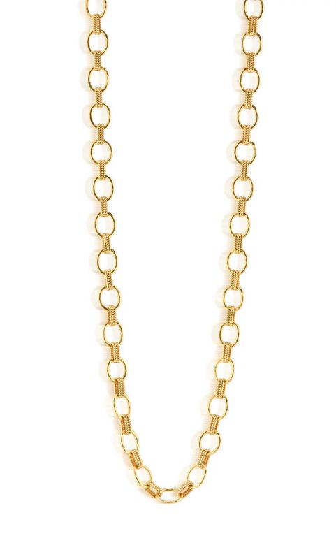 Cleopatra Small Link Necklace 32"- Gold