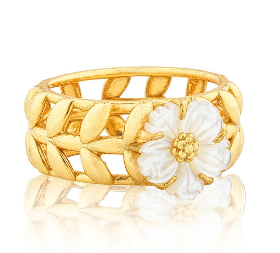 Villandry Fleur Vine Ring- Size 7- MOP