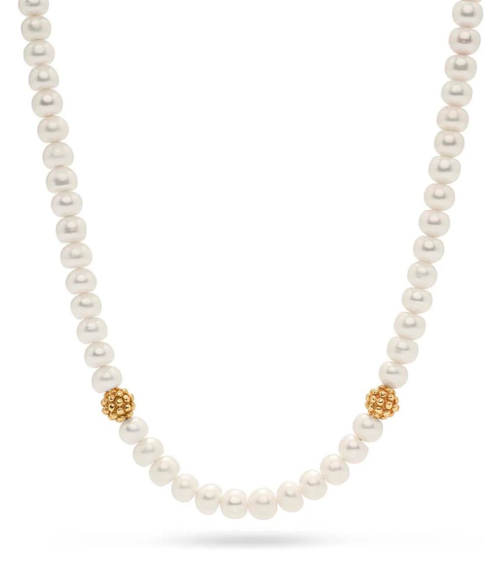 Berry Single Strand Necklace 16&quot; + 2&quot; - Pearl