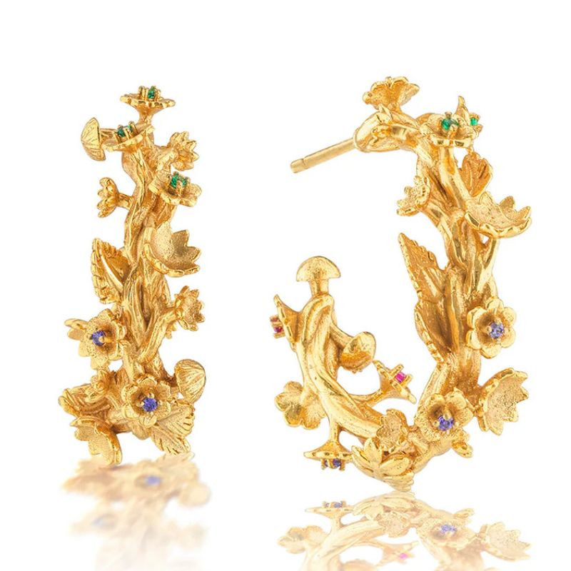 Meadow Small Hoop Earrings- Gold