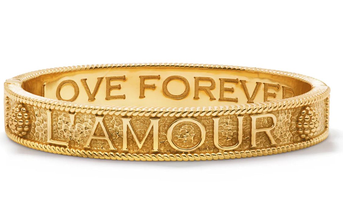 L&#39;Amour Toujour Hinge Bangle in Gold