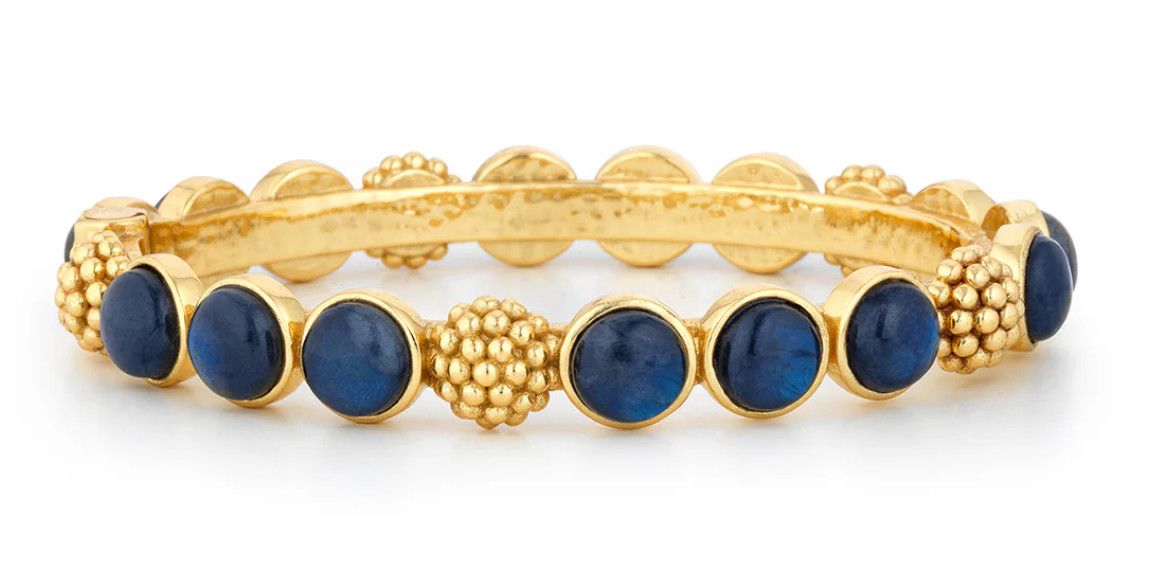 Berry Gem petite Hinged bangle- Blue Labradorite S/M