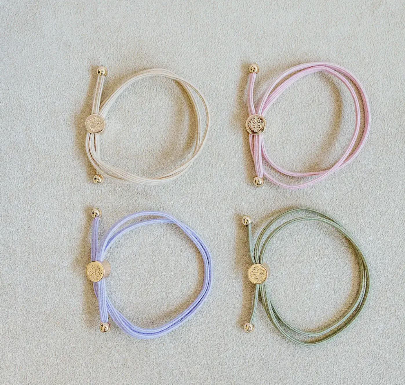 Skinny Hair Tie Set- Ballet Slipper