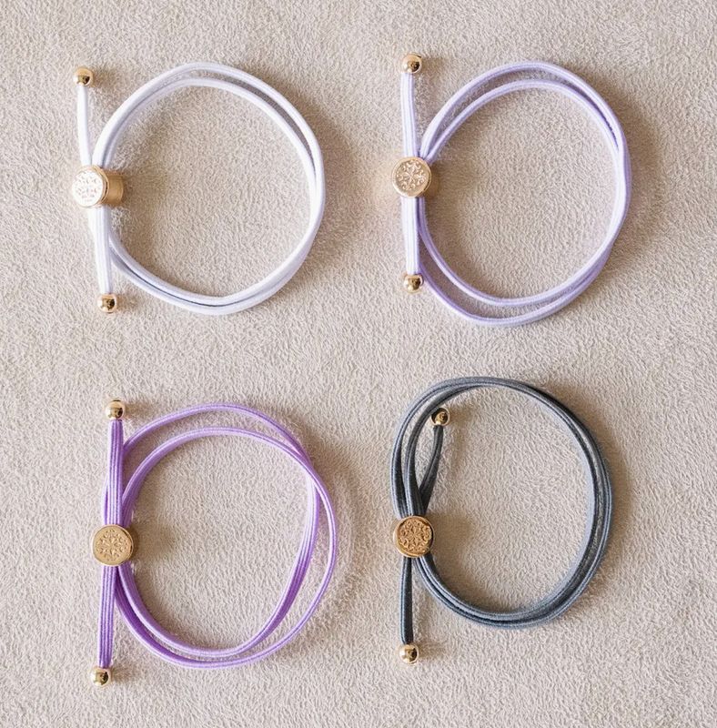 Skinny Hair Tie Set- Purple