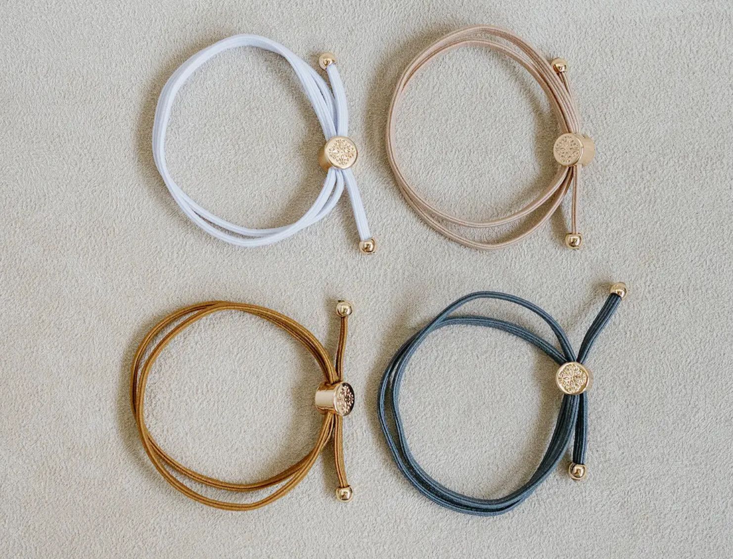 Skinny Hair Tie Set- Neutral