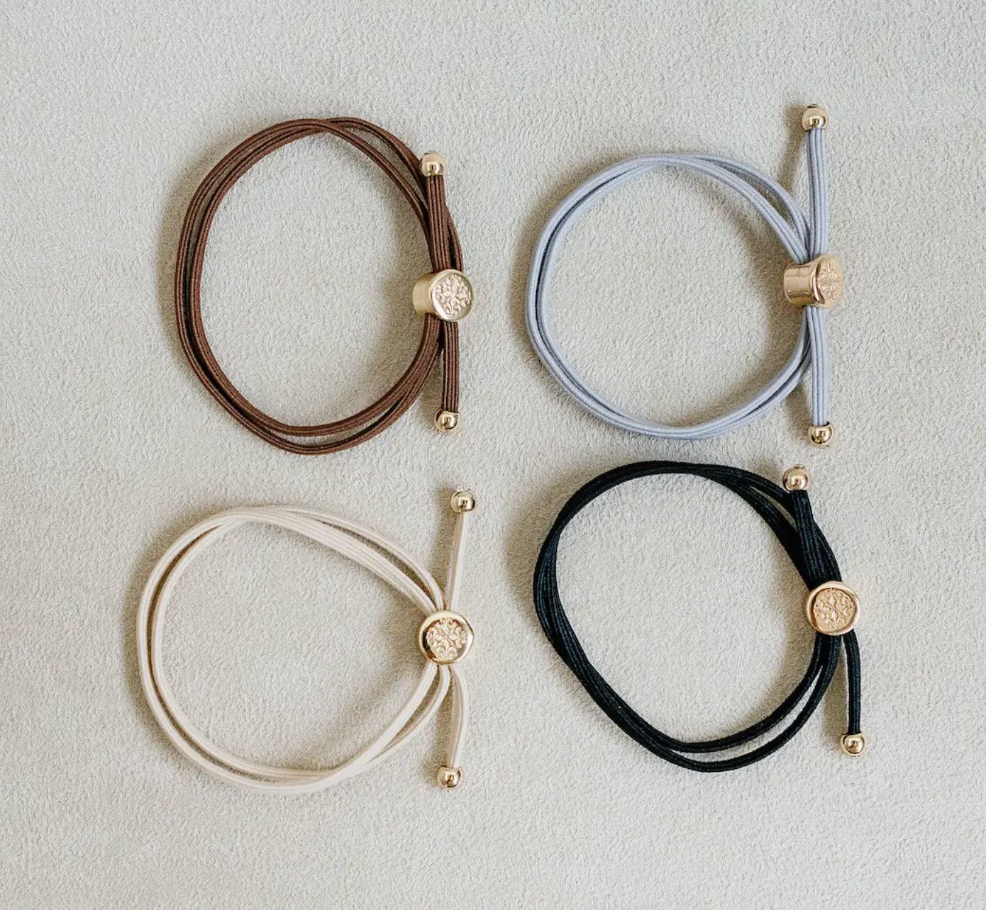 Skinny Hair Tie Set- Dark Neutral