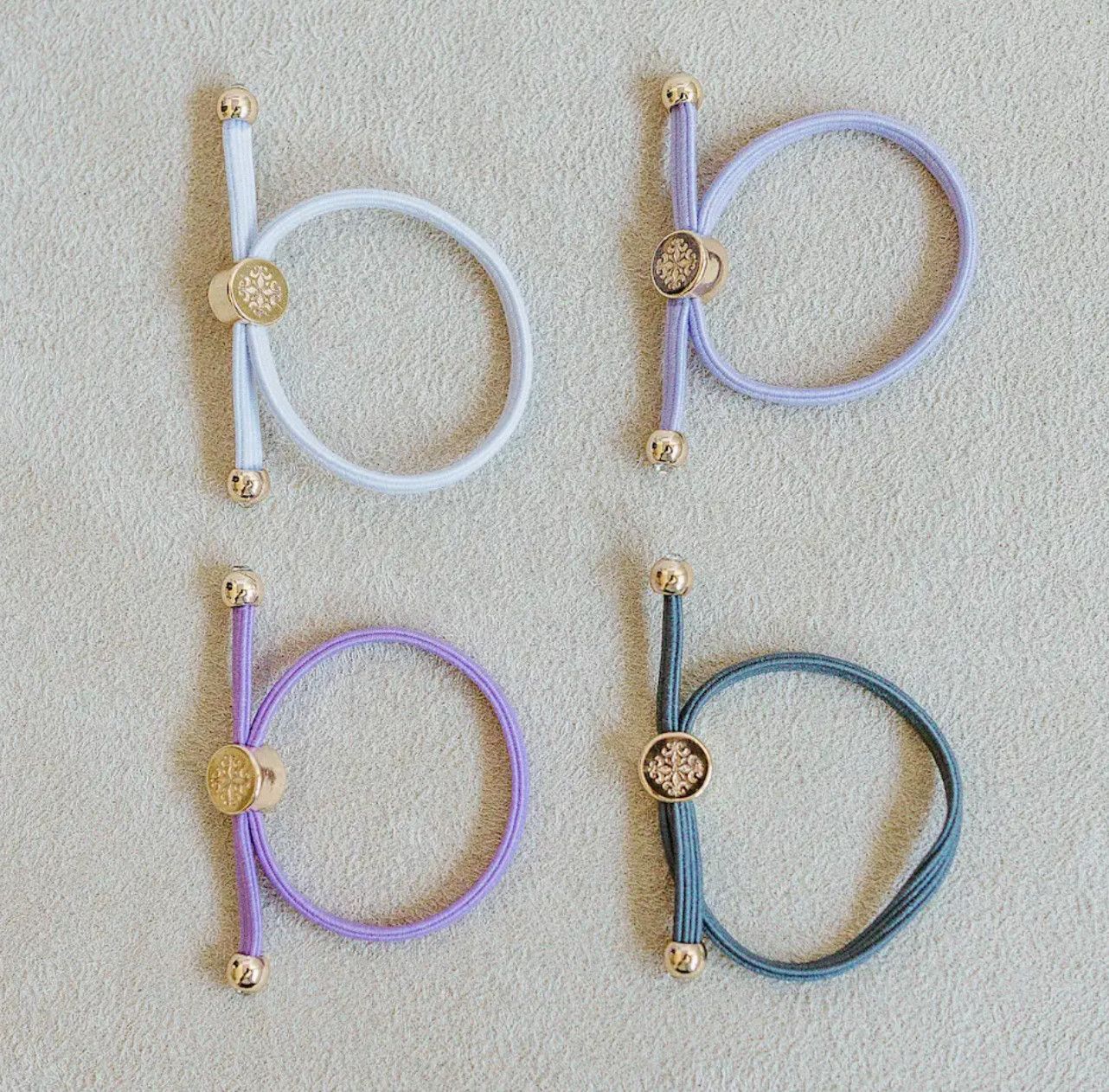 Kids Hair Tie Set- Purple