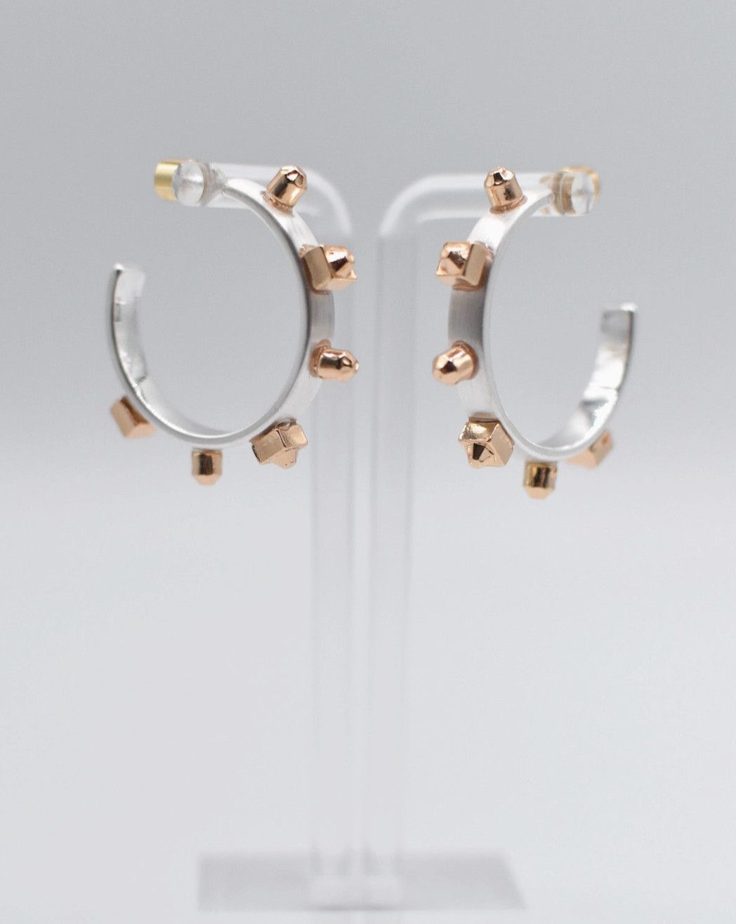 Mixed Metal Hoop- Silver