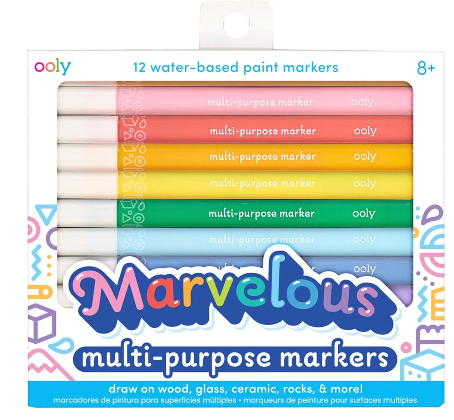 Ooly Marvelous Multi Purpose Paint Marker- Set of 12