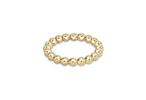 Classic Gold 3mm Bead Ring Size 7