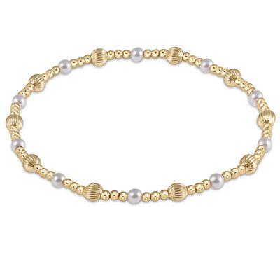 EN Dignity Sincerity Pattern 4mm Bead Bracelet Pearl