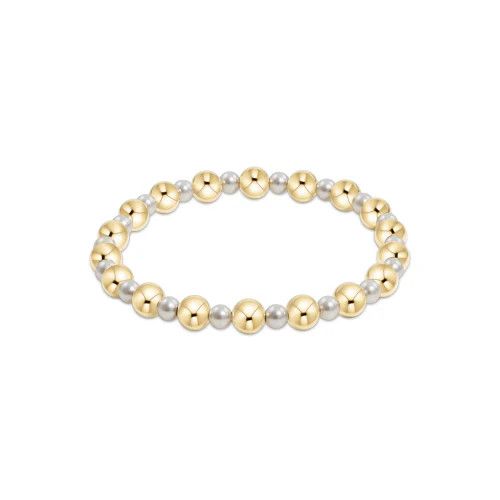 EN Pearl Grateful and Gold 6mm Bracelet