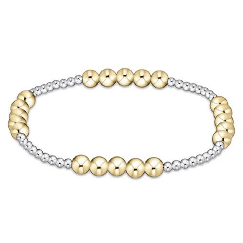 Classic Blissful 4mm Mixed Metal Bead Bracelet