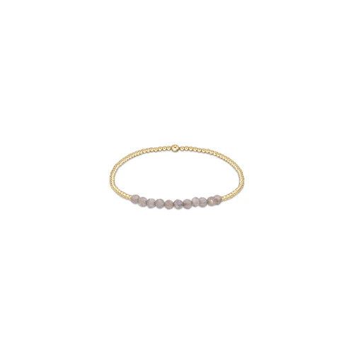 Gold Bliss 2mm Bead Bracelet- Labradorite