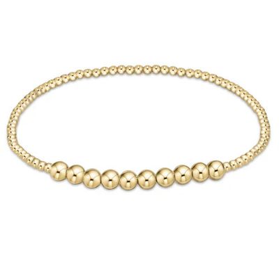 Classic Gold Beaded Bliss 2mm Bead Bracelet- 4mm Gold