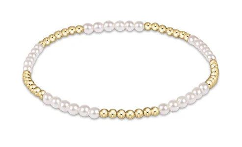 Classic Blissful Pattern 2.5mm Bead Bracelet -3mm Pearl