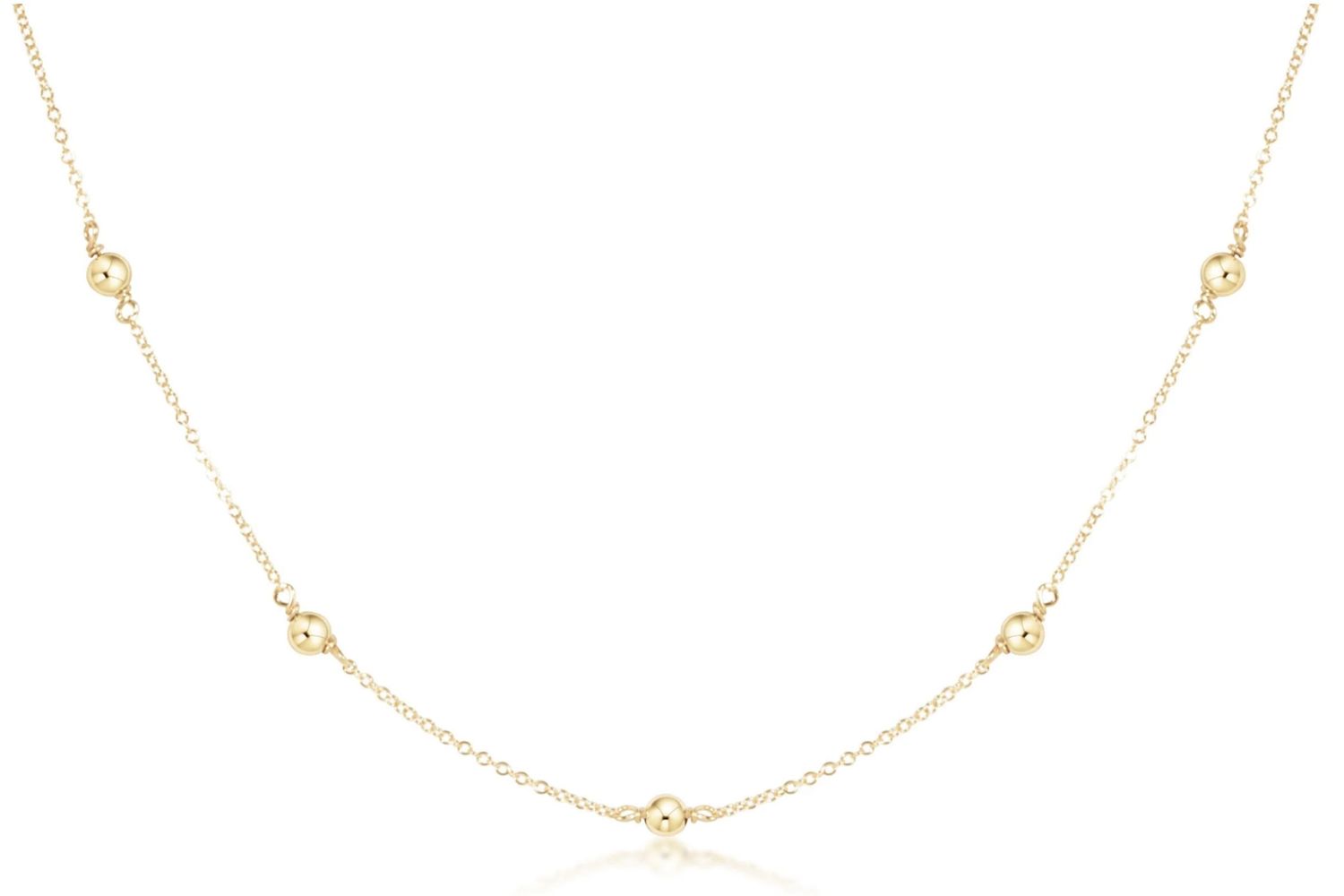 EN 17&quot; Choker Simplicity Chain Gold - 4mm