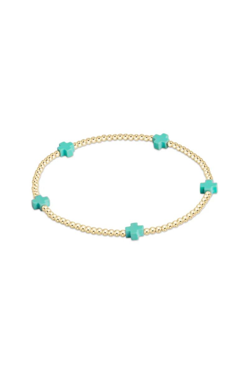 Egirl Signature Cross Bracelet 2mm- Mint