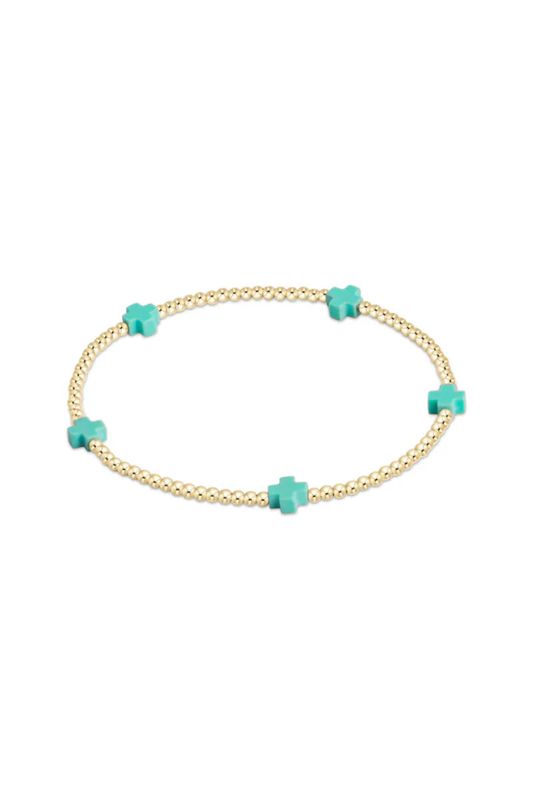Egirl Signature Cross Bracelet 2mm- Mint