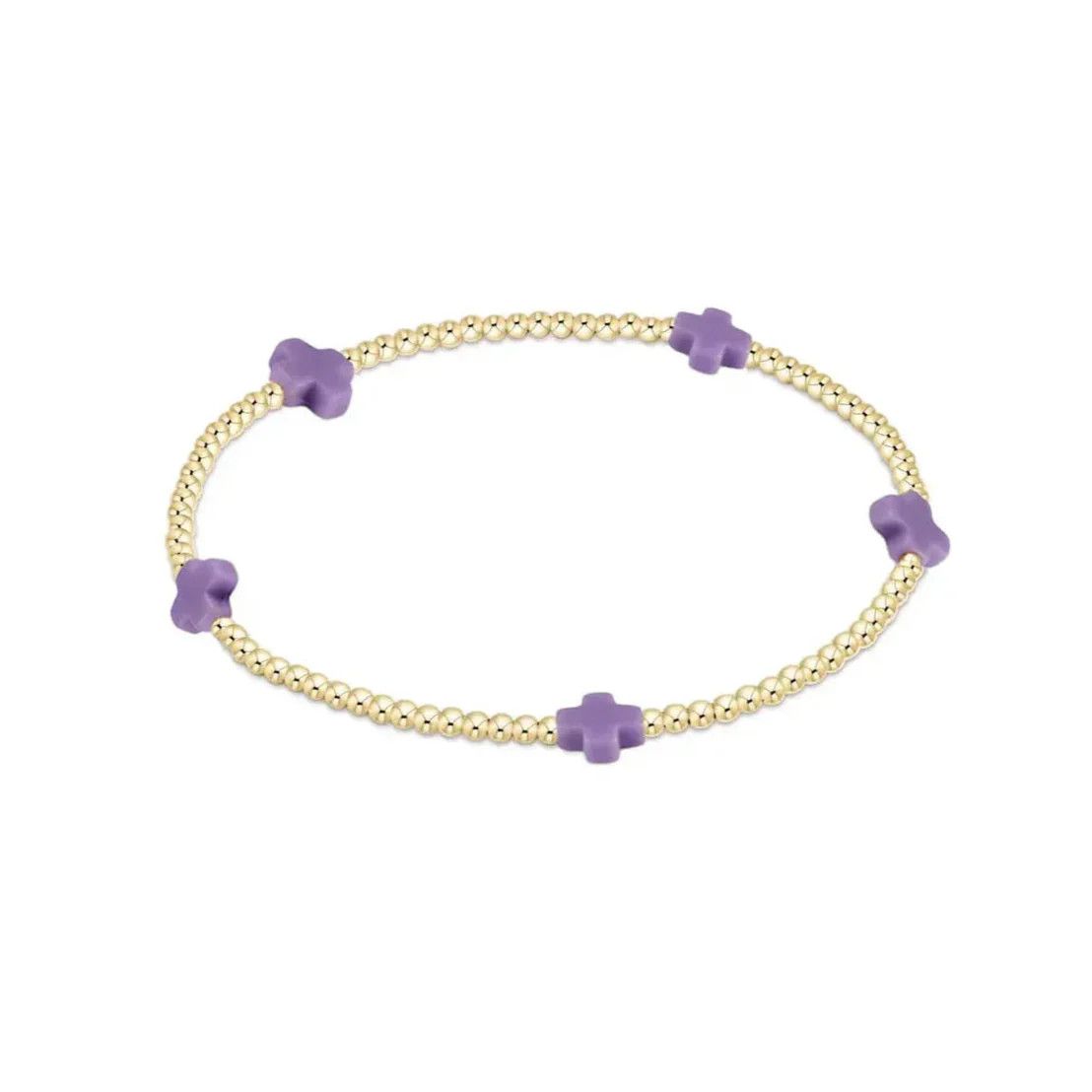 Egirl Signature Cross Bracelet 2mm- Purple