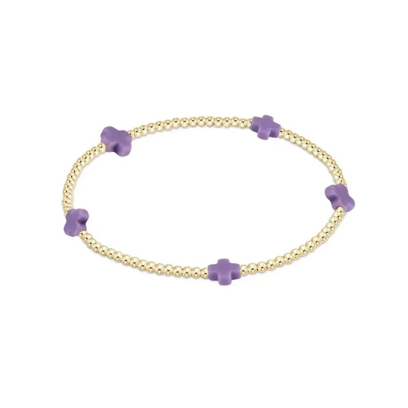 Egirl Signature Cross Bracelet 2mm- Purple