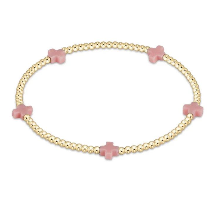Egirl Signature Cross Bracelet 2mm- Pink