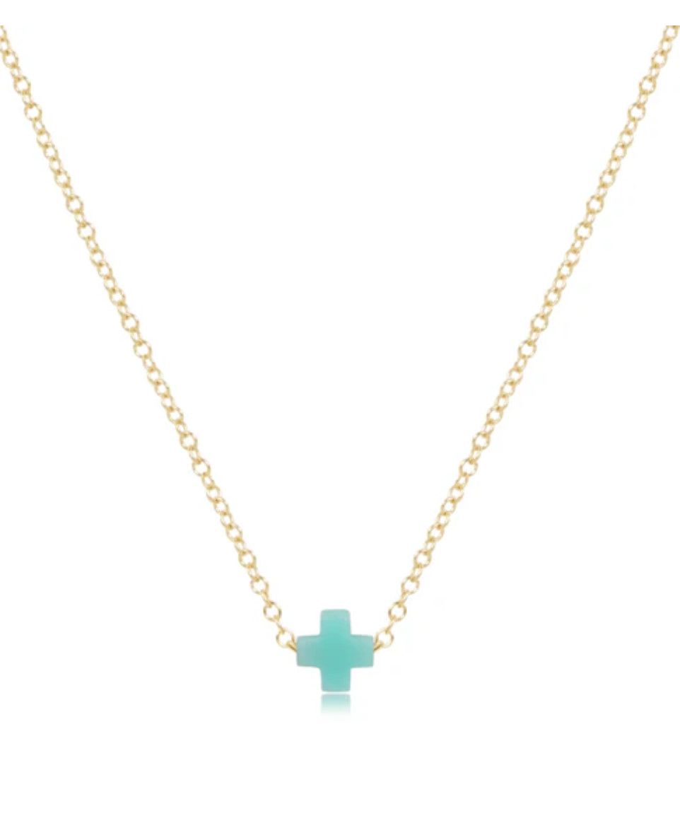 Mint- 16&quot; Necklace Signature Cross Small