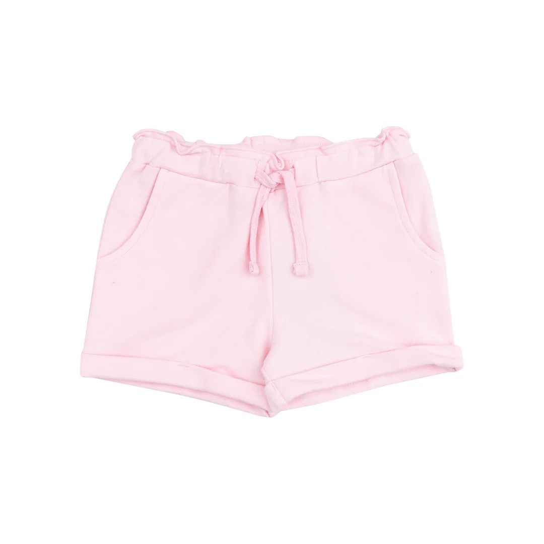 Pink French Terry Paperbag Shorts