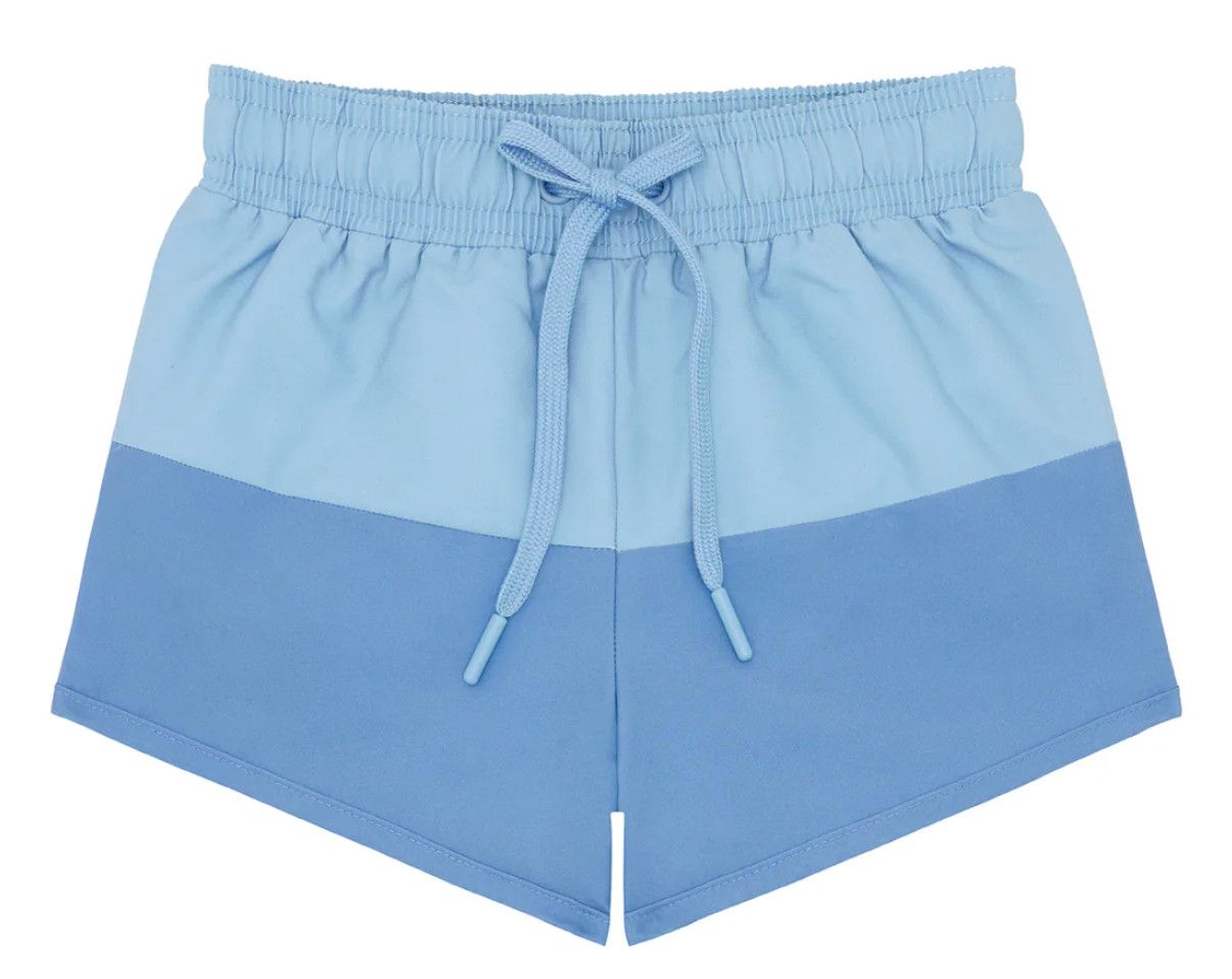 Boys Bermuda Blue Colorblock Boardie