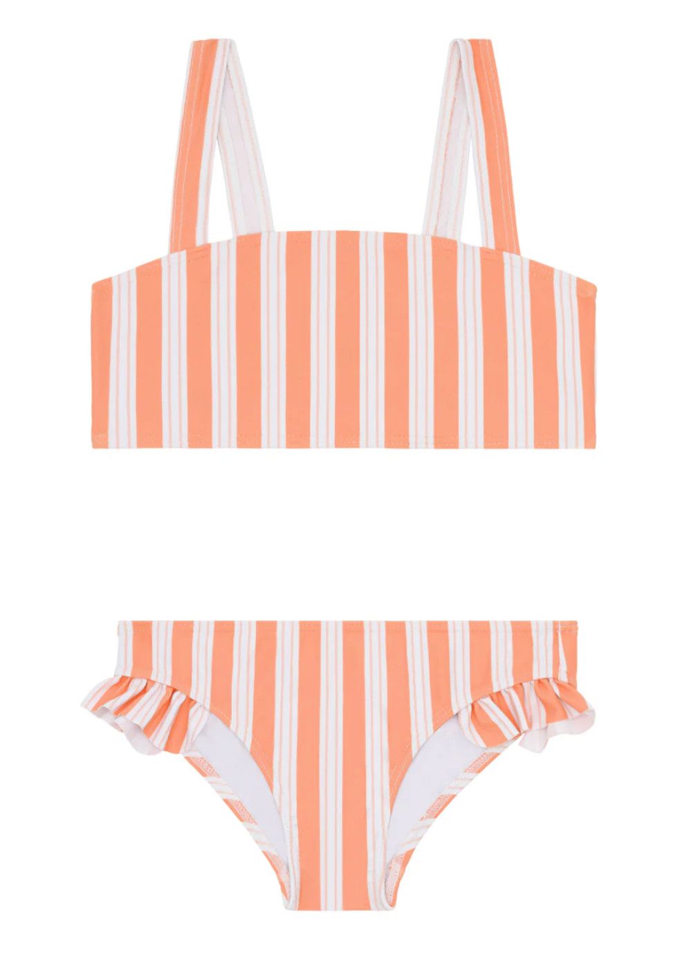 Girls Swizzle Stripe Papaya Bikini