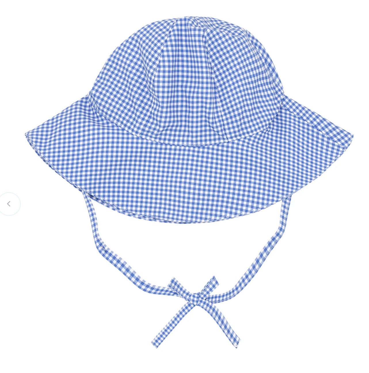 Baby Sky Blue Gingham Sun Hat
