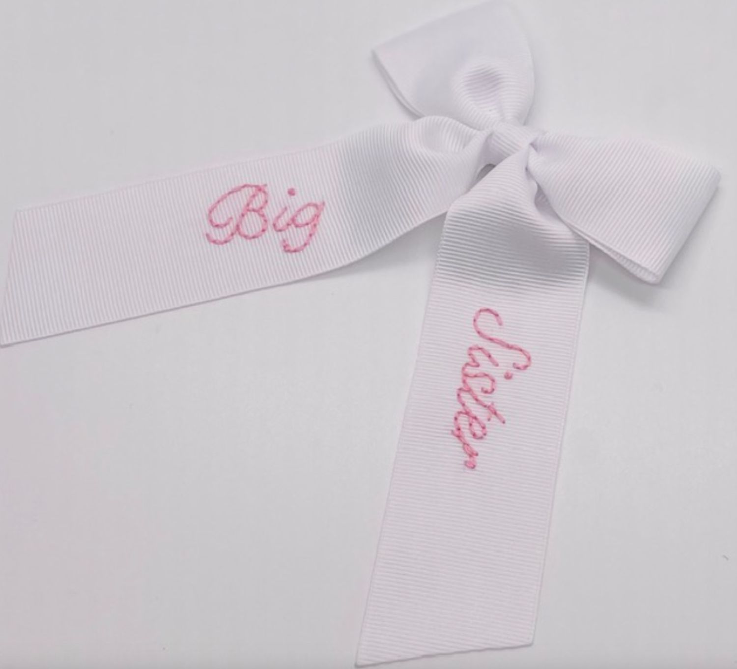 Big Sister Bow Plain- Pink Thread