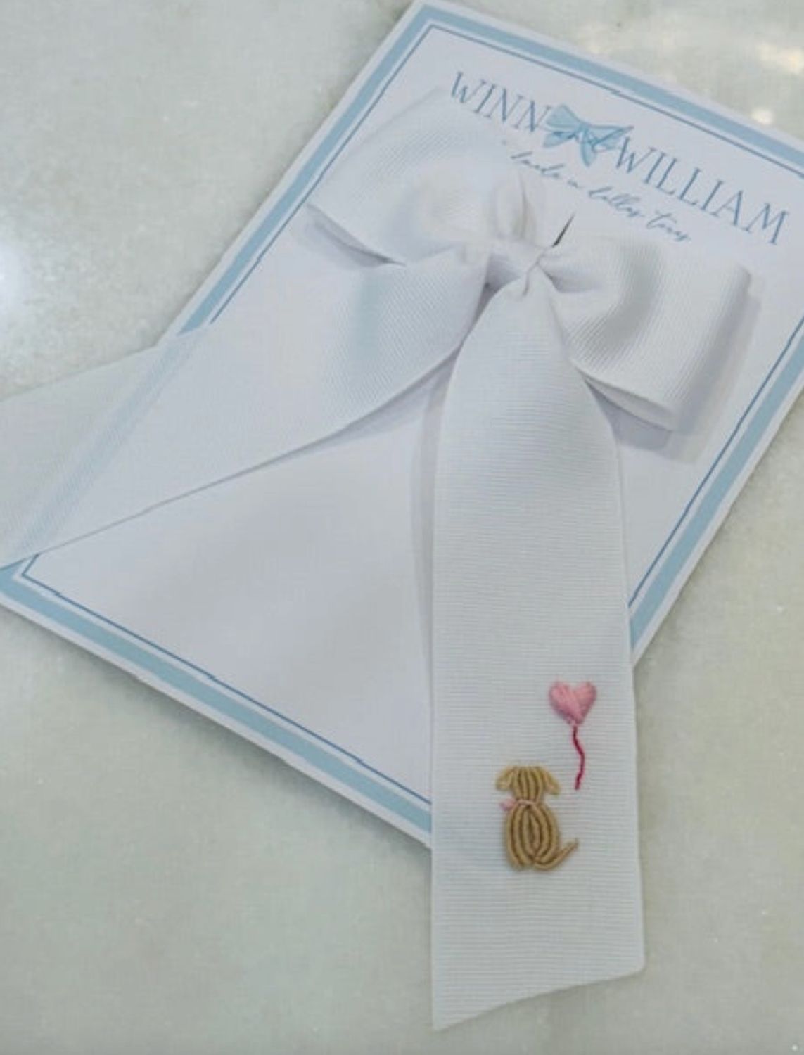 Puppy Love Bow- White/Small