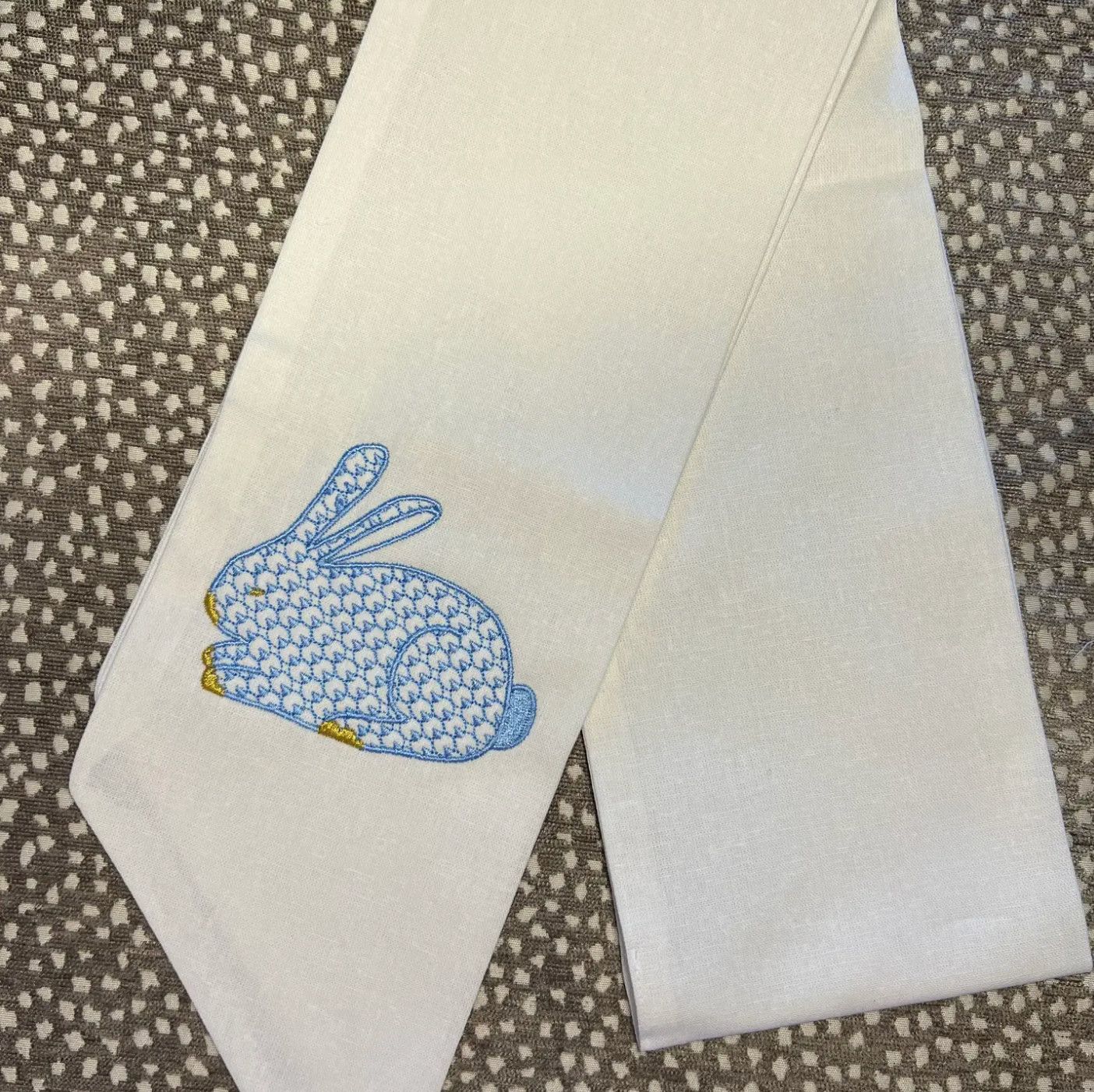 Bunny Wreath Sash - Blue