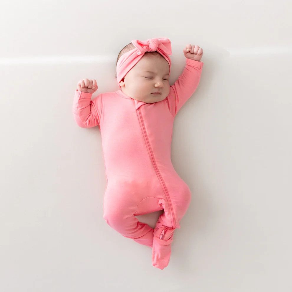 Kyte Zippered Footie- Guava