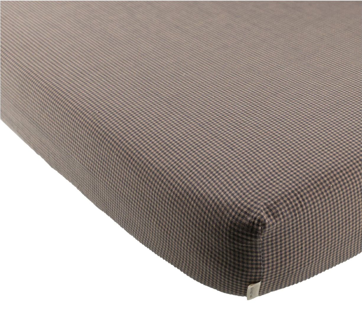 Woven Crib Sheet-Indigo Gingham